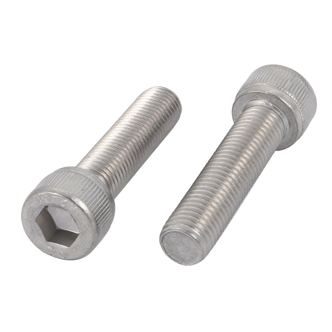 Sourcingmap M10x40mm 1.25mm Pitch 304 Stainless Steel Hex Socket Head Cap Screws Bolts 2pcs