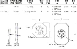 iMBAPrice 8141-5 Vertical Siding Lamp Octagon