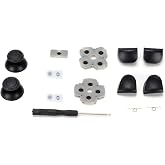 PS5 Controller Replacement Parts Kit for PS5 Handle Conductive Rubber Pad Rocker + 3D Plastic Cap + L12 Replacement Buttons Set Repair Kit