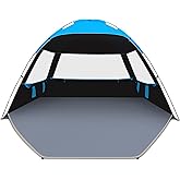 Venustas Beach Tent Sun Shelter for 3/4-5/6-7/8-10 Person, UPF 50+ UV Protection Beach Canopy, Lightweight and Easy Setup Cabana, Portable Shade Tent