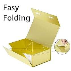 RYDDOY Gold Gift Box, 9.5x6x3'' Gift boxes for