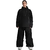 GSOU SNOW Women's Ski Jacket and Pants Set Baggy Snowboard Jacket Snow Suit Waterproof Windproof Hooded Coat