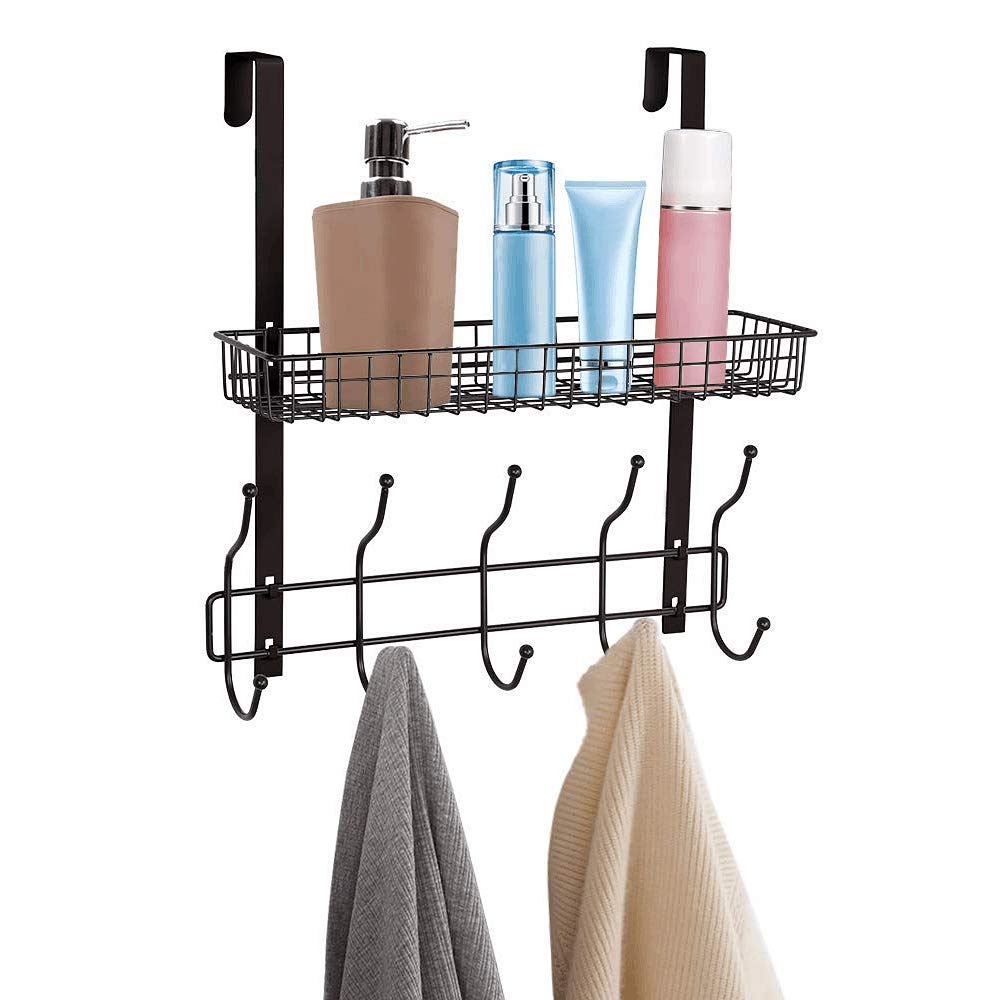 Best Over Door Coat Rack Shelf Basket