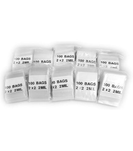 Reloc Zippit 2x2" Clear Zip Seal Bags – 2mil, 10,000 Count – Bulk Resealable