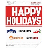 Multi-Brand Choice Cards Happy Holidays Gift Card $50