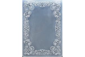 KWELLAM Flowers Leaves Frame Plastic Embossing Folders for Card Making Scrapbooking and Other Paper Crafts 21040523