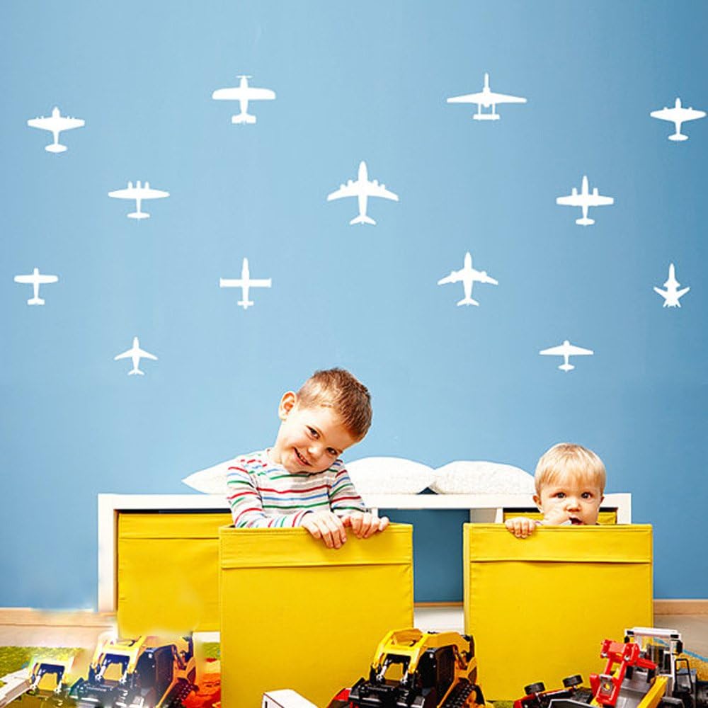 DIY Airplane Wall Sticker Decal for Children Nursery Room Decor - White - Image 4