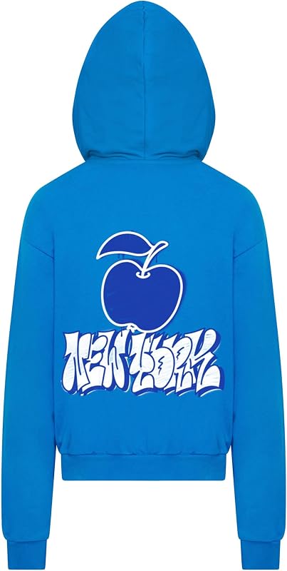 Sweat à Capuche Big Apple NYC Ultra Heavy Cotton Box - Sweat à Capuche surdimensionné en Coton Lourd - Streetwear pour Les Loisirs et Le Quotidien
