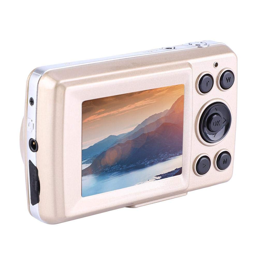 HD Mini Digital Cameras, Compact Digital Cameras 2.4 Inch Video Camcorder 2MP 720P 30FPS 4X Zoom for Kids, Teens, Camping, Outdoor, School (Gold)