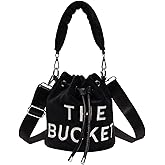 JQAliMOVV Mini Crossbody Bucket Bags for Women Trendy Velvet Bucket Purse Hobo Drawstring Handbags