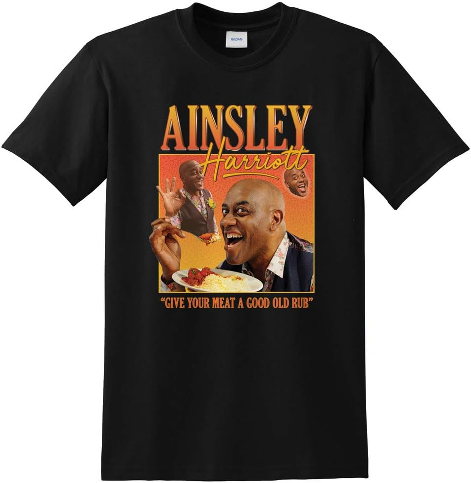 Sanfran ClothingAinsley Harriott Homage Funny UK Gift TV Fan 90's Cook Legend Meme T-Shirt