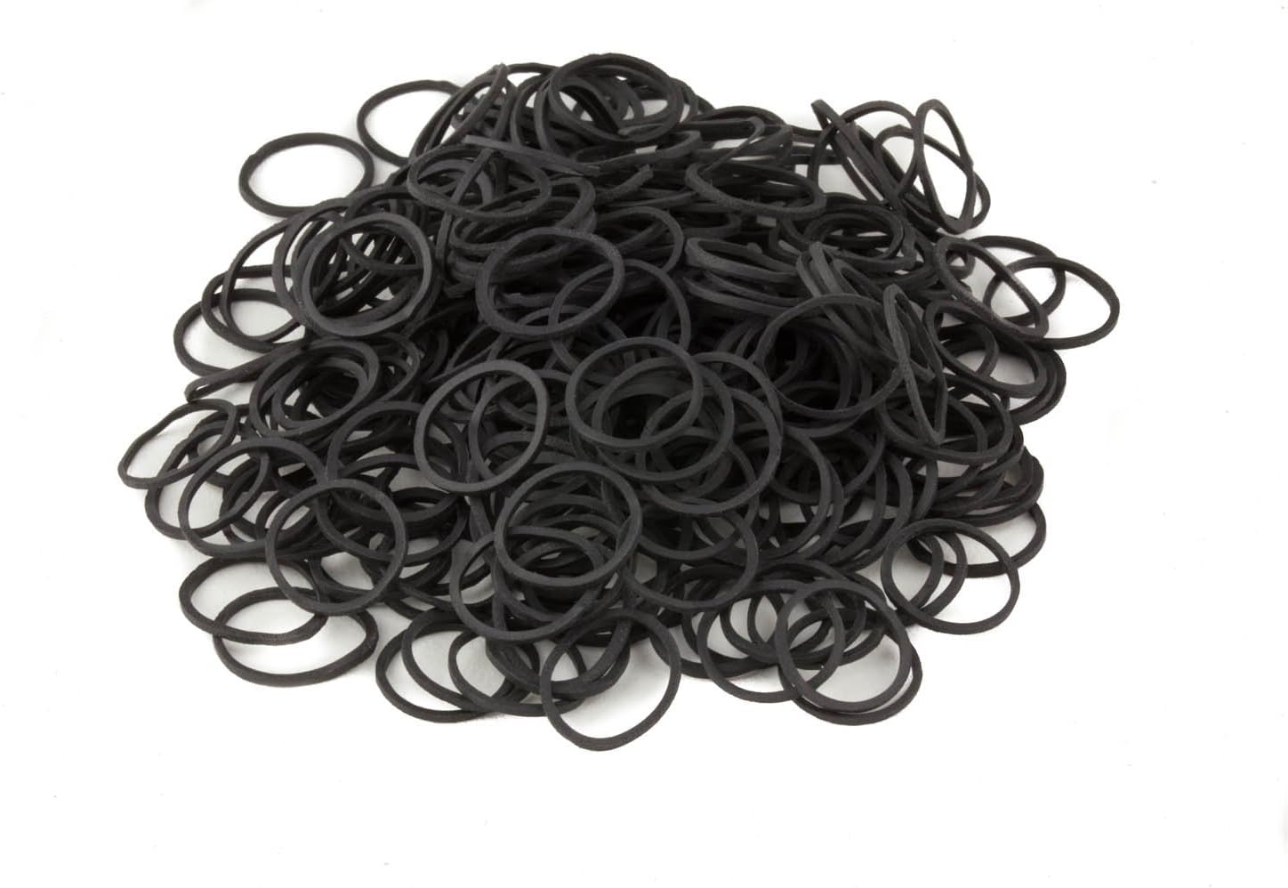 Mytoptrendz® 500 PCS Rubber Bands for Pony Tails and Braids Thin Small Elastic Hair Bands Tiny Plaiting Cornrow Brading bands For Kid Girls and Women (BLACK RUBBER)