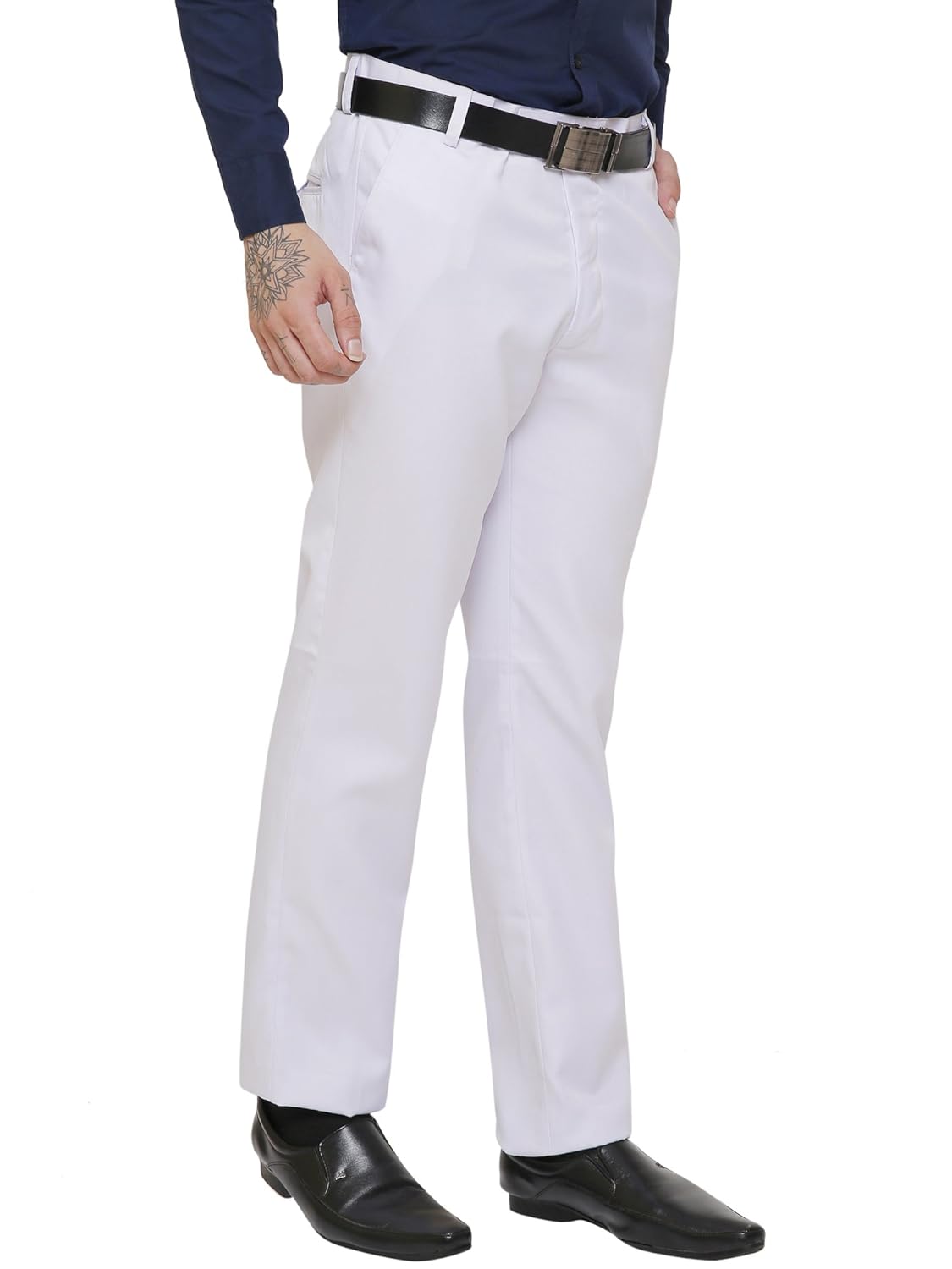 ad & av men's formal trouser (292_belano_white_aa )