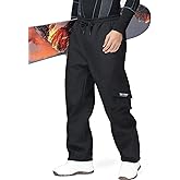 YEEFINE Men's Snow Ski Pants Insulated Womens Cargo Snowboard Pants Baggy Waterproof Winter Outdoor