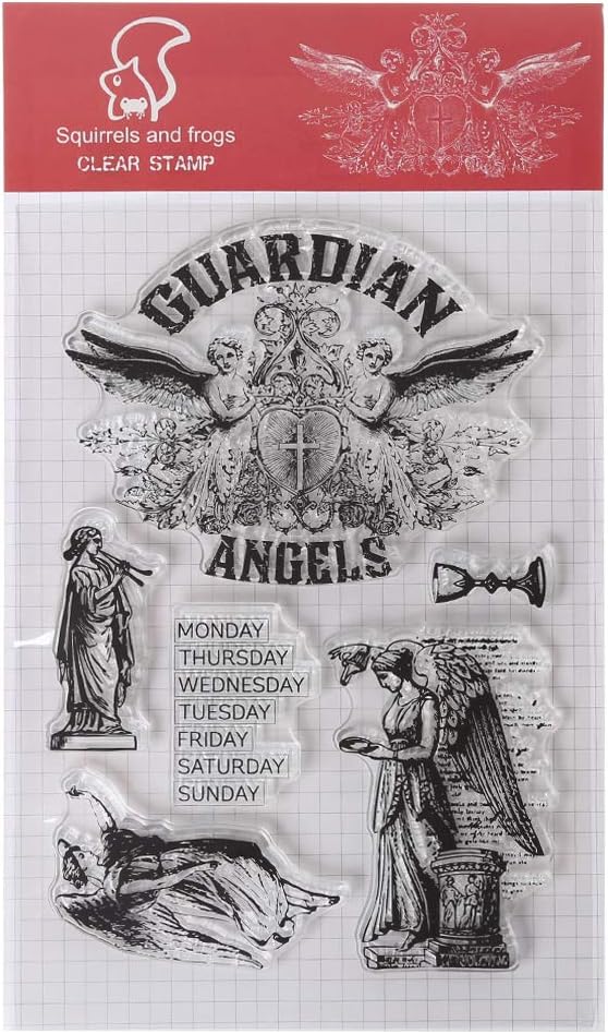 MM456 Silicone Clear Stamps, Embossing Folder Template DIY Card Scrapbooking Decor Dies (Angel Statue)