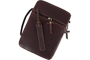ELIZO Leather Bible Cover Case for Women and Men - Bible Bag Holder, Book Carrying Organizer Case, Bible Sleeve Accessories Protector (Kodiak, Small)