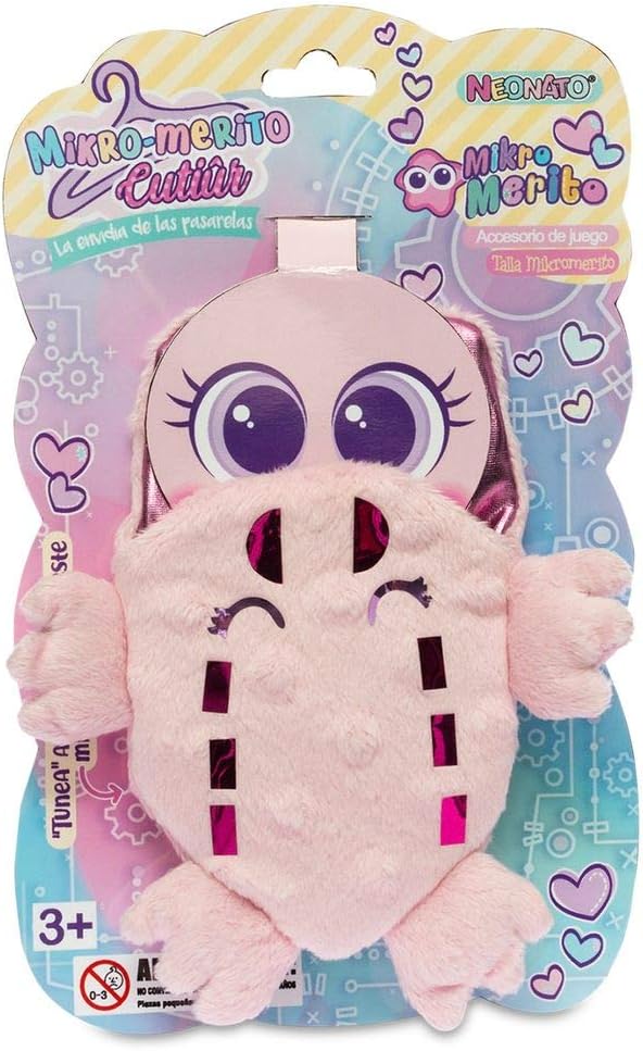 Distroller Summer Wear Sleeping Bed with Cute Pink Crocodile Design with Satin Details for Mikromerito Mikro Nerlie Neonate - Baby Doll Accessory