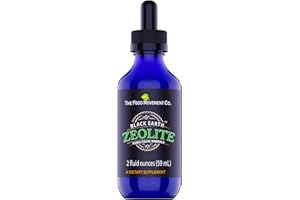 THE FOOD MOVEMENT CO. Black Earth Zeolite with Humic Fulvic Acids Trace Minerals for Adults and Kids for Detox, Gut Health and Immune Support - 2oz Liquid Drops Supplement