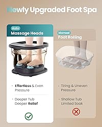 PUBOO Collapsible Foot Spa with Heat and Remote