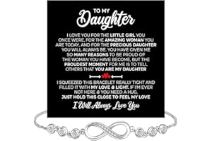 CALLA DECORGIFTS To My Daughter Bracelet, I Love You Bracelet, Daughter Gift, Christmas, Birthday Gift with Message Card and Box