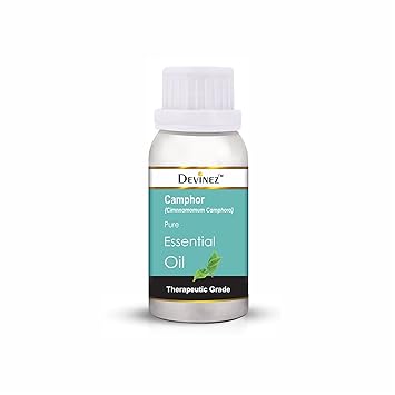 Devinez White Camphor Essential Oil, 100% Pure, Natural & Undiluted, 100ml, Relieves Skin Itching And Irritation, Soothes Burns & Rashes, Cures Acne, Strengthens Hair Roots, Boosts Hair Growth, Fights Hair Loss
