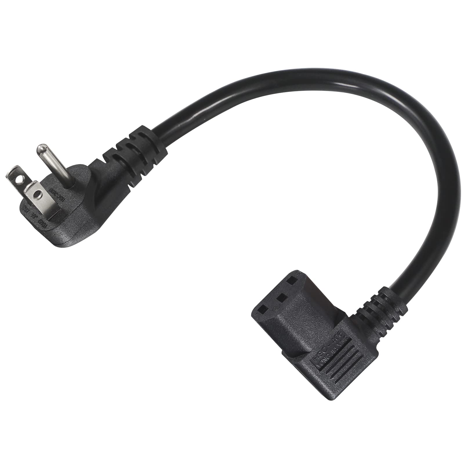 90 Degree Computer Power Cord Right Angle - 1FT