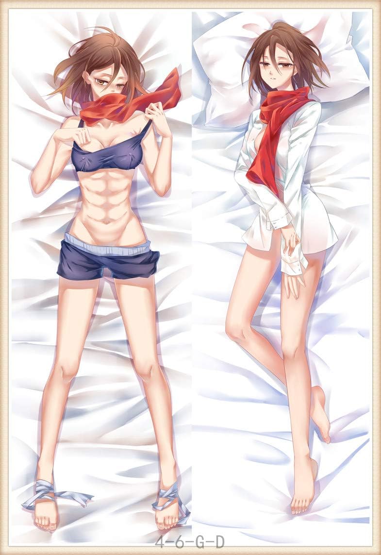 HGNN Attack on Titan Mikasa Ackerman Peach Skin 150x50cm(59in x 19.6in) Pillowcases