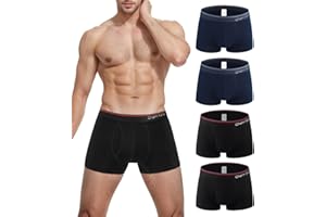 Charm Karter Men's Trunks Underwear - Mens Breathable Anti-Chafing Moisture Wicking Underwear 4 Pack