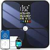 Lepulse Scale for Body Weight, Smart Digital Bathroom Weight Scale with BMI Muscle Mass 20 Body Composition Metrics,4.68"Large Display Body Fat Scales, Heart Rate, Accurate Bluetooth Weighing with App