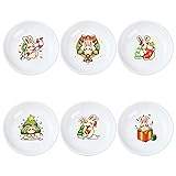 SOCOSY Cute Cartoon Christmas Rabbits Ceramic Sauce