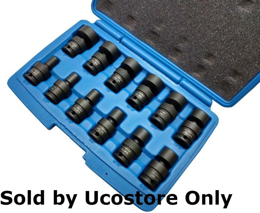 Shop-Tek/C-H 12pc 3/8 Dr Universal Impact Socket Set, 5/16-1", BISSU123S - Sold by Ucostore Only