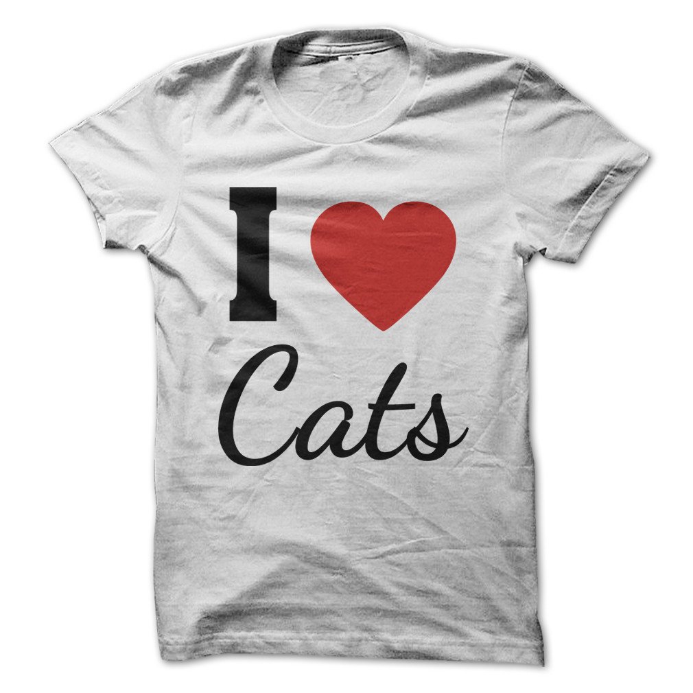 I Love Cats Funny T Shirt Made On Demand In Usa Kinihax