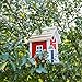 MEWANG Hanging Colourful Birdhouse Garden Country Cottages Bird House Condo Wooden Red Height 9.7