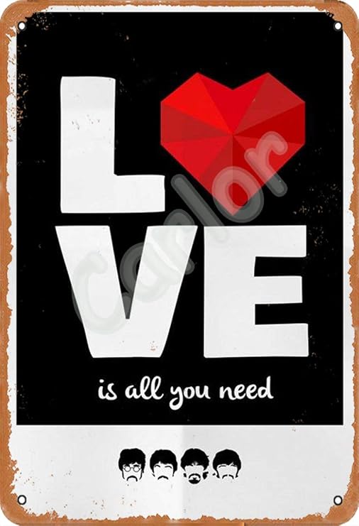 Amazon Com Carlor Keep Calm And Listen To The Beatl Beatles Chic Vintage Wall Decor Metal Tin Sign 12 X 8 Inches Posters Prints amazon com