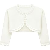 Lilax Baby Girls' Long Sleeve Cardigan Knit Button Closure Bolero Shrug