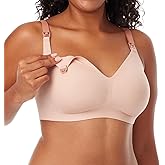 Momcozy Nursing Bras for Breastfeeding, 3.0 Jelly Strip Lift Support Maternity Bra, Seamless Soft Wirefree Pregnancy Bra