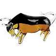Badash Murano-Style Art Glass Bull Figurine - 4" Tall Decorative Artistic Glass Mouth-Blown Sculpture - Unique Home Decor & Gifts