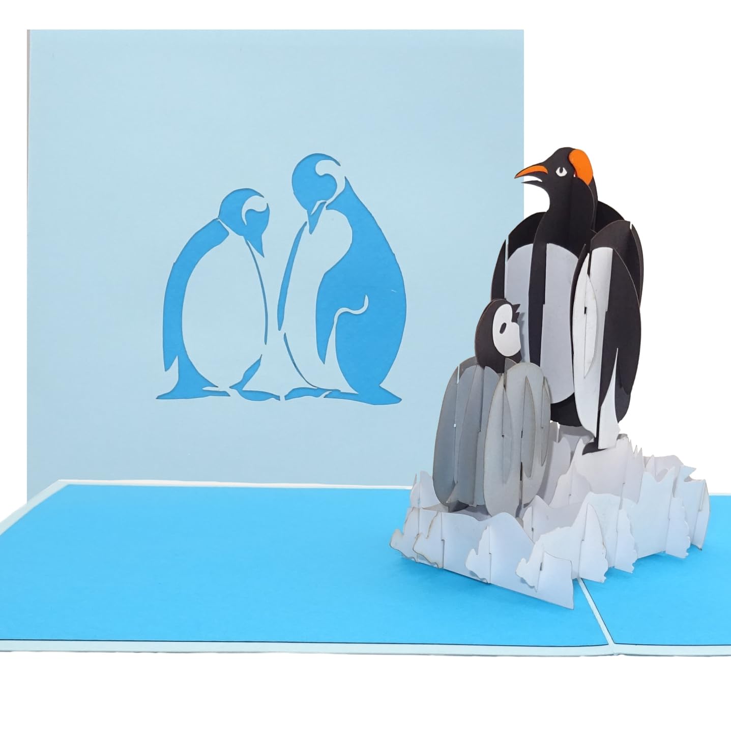 Pop-Up Card Penguin - Penguins - 3D Penguin Birthday Card, Invitation Zoo, Voucher & Invitation Card