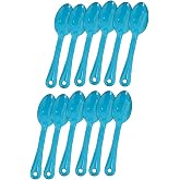 Enamel Turquoise blue Spoon - Cuchara Turqueza Azul de Peltre Chica - 8 1/4" - 12 Pack