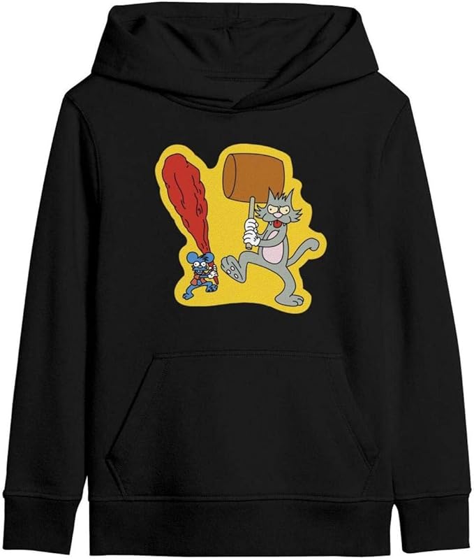 Boys Girls Hoodie Kids TheSimpsonsItchyandScratchy Hoodies Casual