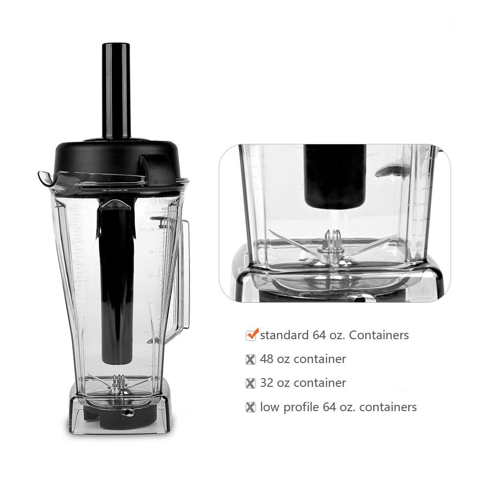 EVERIE Tamper Compatible with Vitamix Blenders Classic Standard 64 Oz