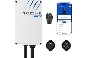 Grizzl-E Duo Connect 40A / 9.6 kW Level 2 EV Charger, UL Tested and Certified, Metal Case Indoor/Outdoor Electric Car Smart W