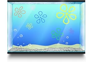 LYYAB Aquarium Background Stickers - Cartoon Underwater Beach B - Fish Tank Terrarium Decor Poster (22 x 15 inch / 56 x 38 cm)