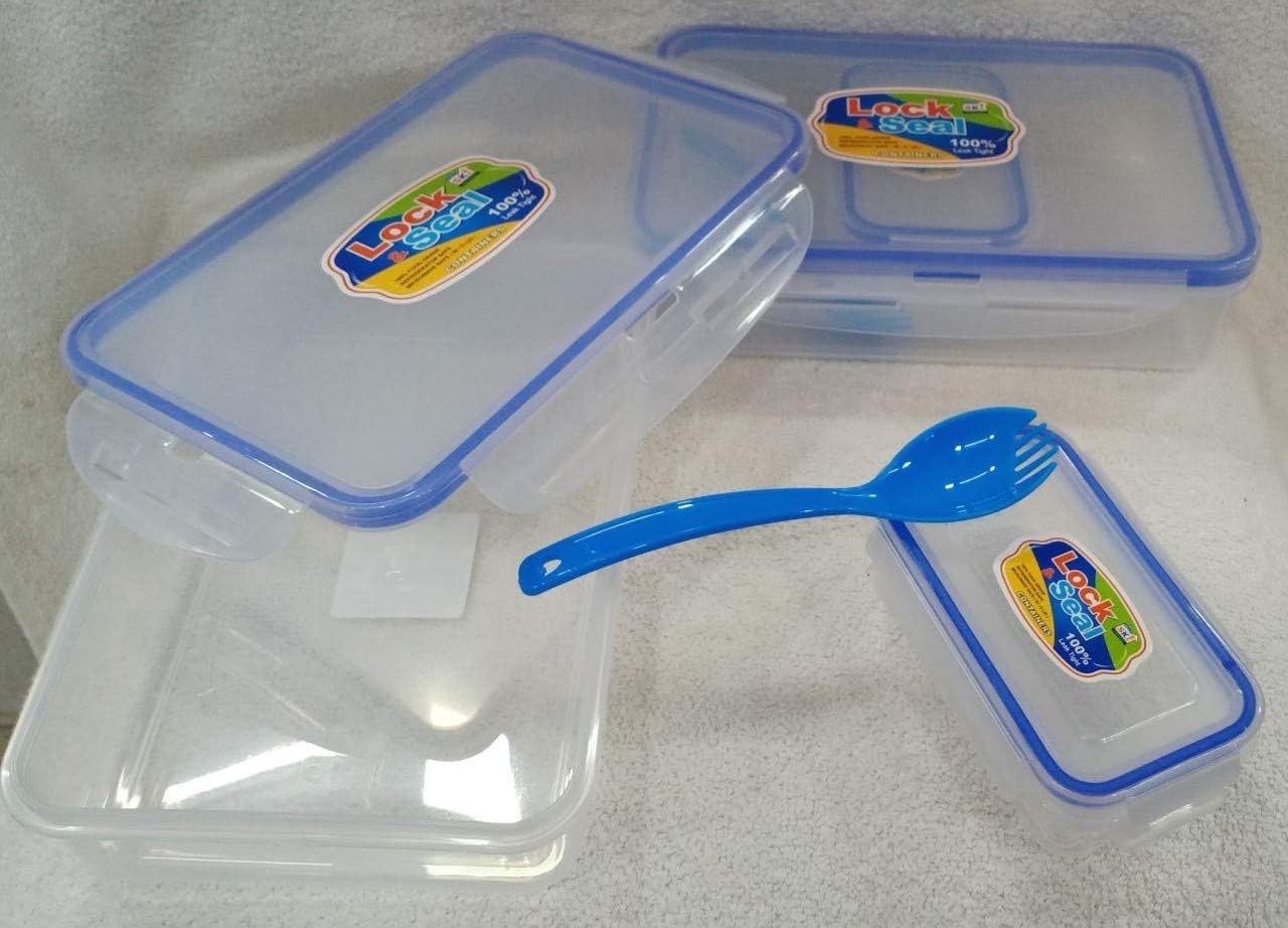 SKI Homeware 7.5-inch Plastic Lock and Seal Lunch Box, 1000ml