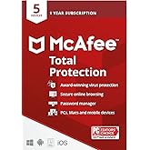 McAfee Total Protection 5 Device [Activation Card by mail]