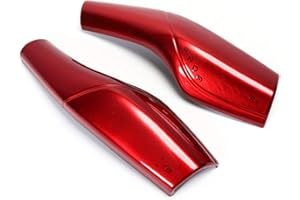 Junejour Steering Lever Cover for Tesla Model 3 Model Y, Carbon Fiber Steering Lever Cover, Gear Shift Cover Accessories Gear Lever Decorative Cover for Tesla Car (Red)