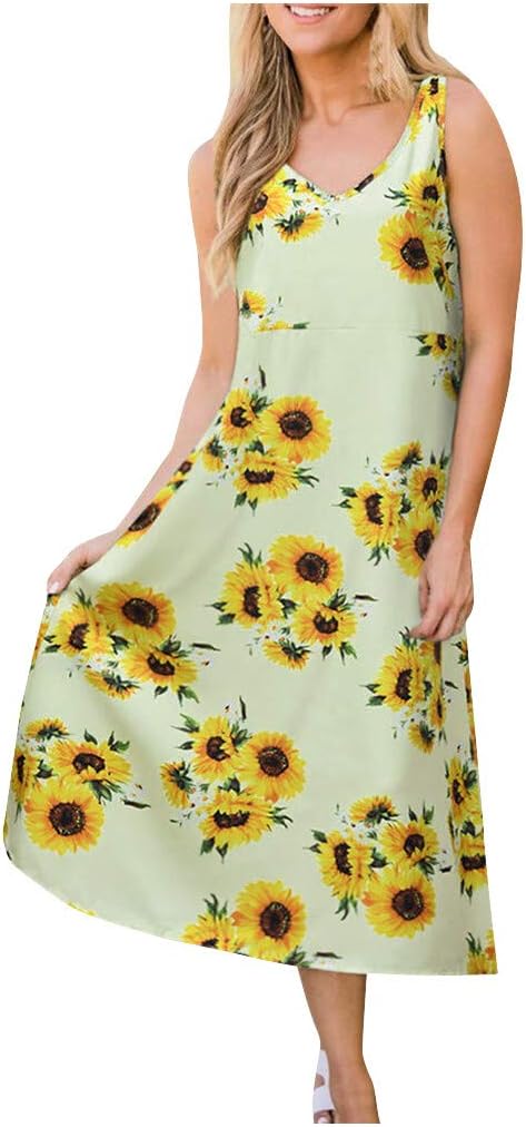 sunflower midi dress