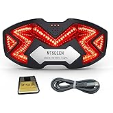 MTSEEEN Mototcycle Helmet Brake Light,Jet Black Color, Real Waterproof,Motorcycle Helmet Safety Light, Wireless motorycycle H