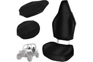 Kistrba Seat Cover Replacement Compatible with Polaris RZR 570 2012-2018, Polaris RZR 800 2008-2014, Polaris RZR 900 2011-2014, Heavy Duty Leather Seat Cover Replacement, Black