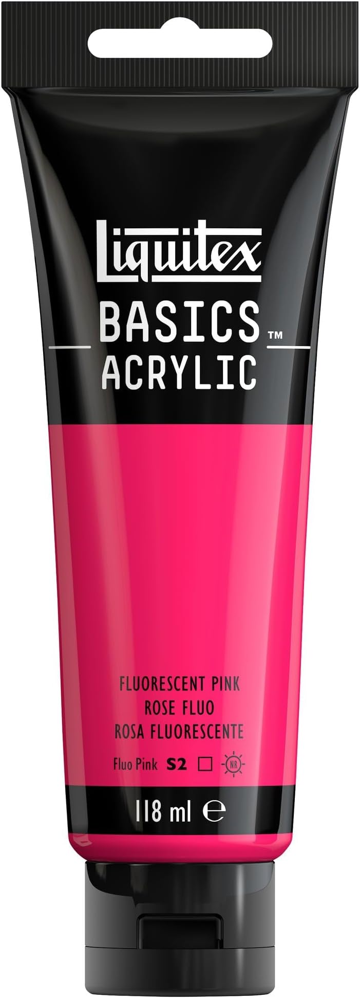 Liquitex Basics Fluorescent Pink Acrylic Paint 118 ml Tube